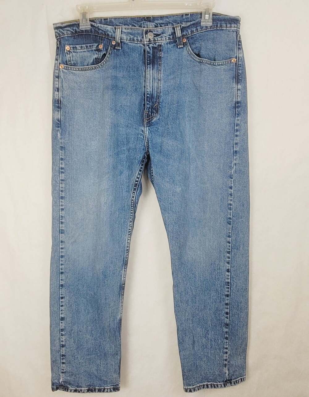 Levis 505 straight regular fit blue jeans size 38x30 mens Heritage Western Y2K